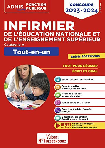 Beispielbild fr Concours Infirmier de l'ducation nationale et de l'Enseignement suprieur - Tout-en-un: Concours 2023-2024 zum Verkauf von medimops