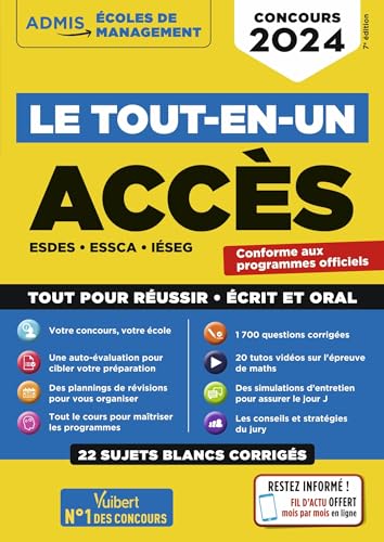 Stock image for CONCOURS ACCES. ESDES, ESSCA, IESEG: LE TOUT-EN-UN for sale by La Casa de los Libros