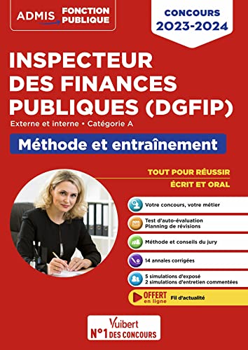 Stock image for Concours Inspecteur des Finances publiques (DGFiP) - Catgorie A - Mthode et entranement - 14 sujets corrigs: Concours externe et interne [Broch] Guillermou, Julie; Doucet, Marc et Aillaud, Pascal for sale by BIBLIO-NET