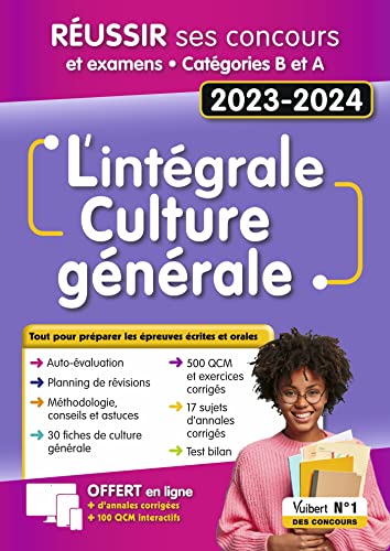 Beispielbild fr L'intgrale Culture gnrale - Catgories A et B - Ecrits et Oraux: Concours Fonction publique et examens 2023-2024 zum Verkauf von medimops