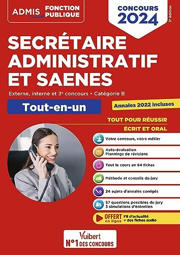 Stock image for Concours Secrtaire administratif et SAENES - Catgorie B - Tout-en-un: Externe et interne - Concours 2024 - Tout le cours en audio for sale by Buchpark