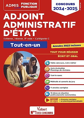Beispielbild fr Concours Adjoint administratif d'tat - Catgorie C - Tout-en-un: Concours 2024-2025 zum Verkauf von Librairie A LA PAGE