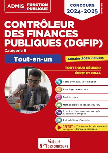 Beispielbild fr Concours Contrleur des Finances publiques (DGFIP) - Catgorie B - Tout-en-un: Concours externe 2024-2025 20 tutos offerts zum Verkauf von Gallix