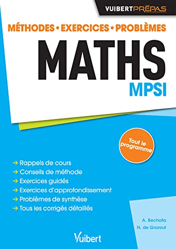 9782311402162: Maths MPSI - Mthodes. Exercices. Problmes