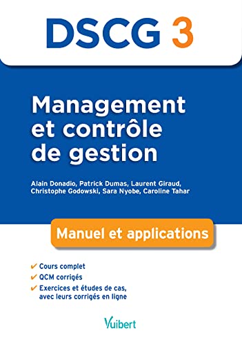Stock image for DSCG 3 Management et contrle de gestion: Manuel et applications for sale by Ammareal