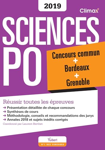 Imagen de archivo de Concours Sciences Po 2019: Russir toutes les preuves Concours commun + Bordeaux + Grenoble a la venta por Ammareal