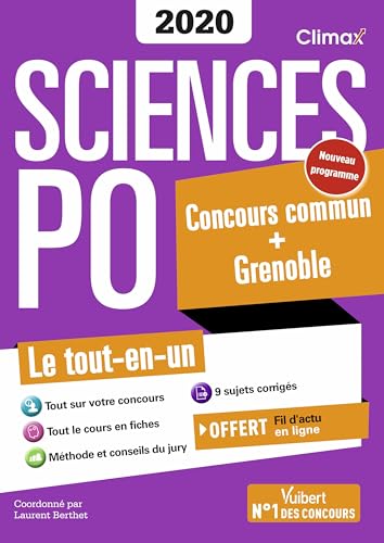 Beispielbild fr Concours Sciences Po - Concours commun + Grenoble 2020: Nouveau programme - Tout-en-un Berthet, Laurent; Chapuis, Sophie; Kassem, Fadi; Safa, Isabelle et Corrieras, Maude zum Verkauf von BIBLIO-NET