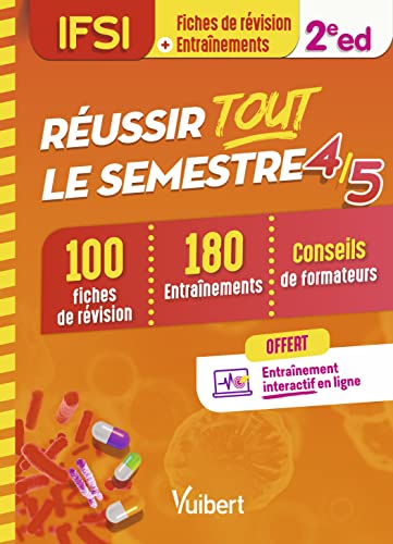 Immagine dell'editore per Russir tout le semestre 4 et 5 - IFSI: 100 Fiches de rvision et 180 Entranements (QCM - QROC - Situations de soin) venduto da LeLivreVert