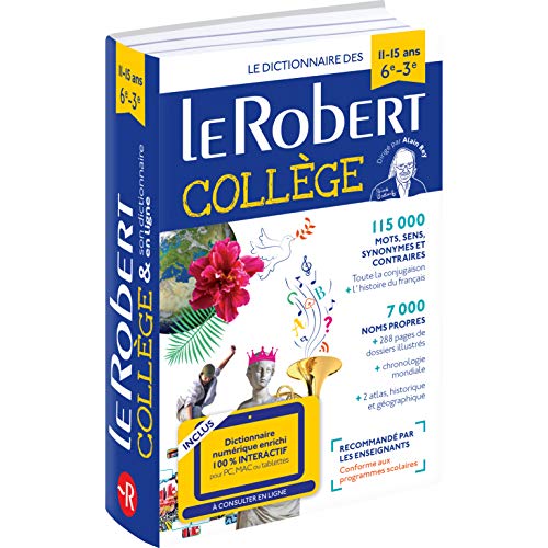 Stock image for Dictionnaire Le Robert Collge et son dictionnaire en ligne - 11 /15 ans - 6e-5e-4e-3e for sale by medimops