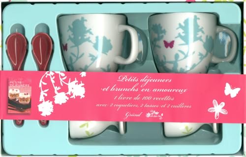 Imagen de archivo de Coffret Petits djeuners et brunchs en amoureux : 1 livre de 100 recettes avec 2 coquetiers, 2 tasses et 2 cuillres a la venta por medimops