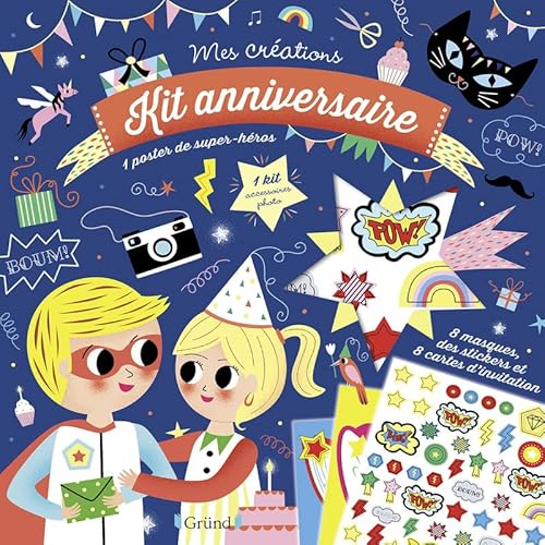 Beispielbild fr Kit anniversaire   Kit cratif avec des masques  colorier, 1 photobooth, 1 guirlande  cre, 1 guide et des invitations    partir de 6 ans Andreacchio, Sarah zum Verkauf von BIBLIO-NET