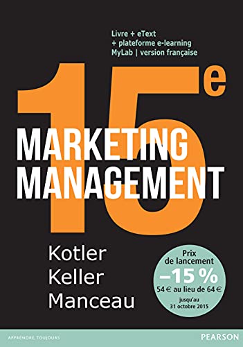 9782326001084: MARKETING MANAGEMENT, 15E EDITION + MYLAB VF