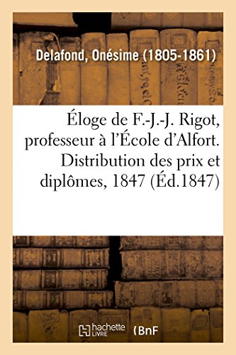 Imagen de archivo de loge de FJJ Rigot, professeur l'cole d'Alfort Distribution des prix et des diplmes a la venta por PBShop.store US