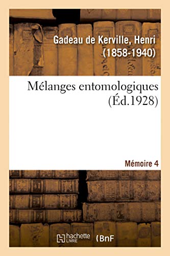 Stock image for Melanges entomologiques. Memoire 4 for sale by Chiron Media
