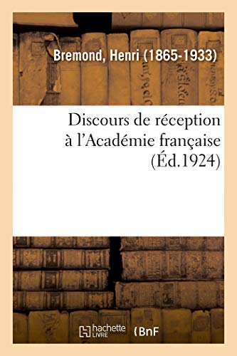 Stock image for Discours de Rception  l'Acadmie Franaise (French Edition) for sale by Lucky's Textbooks