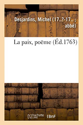 Stock image for La paix, pome (French Edition) for sale by Lucky's Textbooks