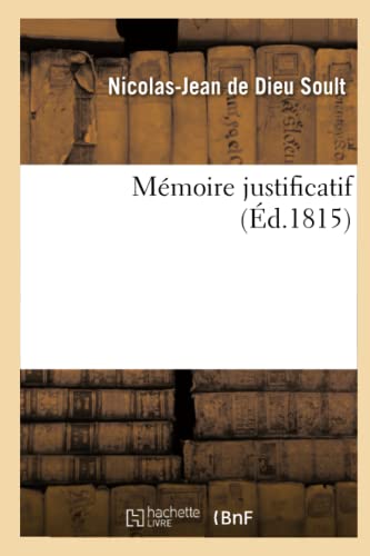 Imagen de archivo de Mmoire Justificatif (French Edition) a la venta por Lucky's Textbooks