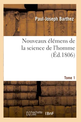 9782329276885: Nouveaux lmens de la Science de l'Homme. Tome 1 (French Edition)