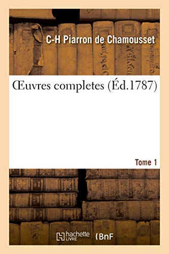 Beispielbild fr Oeuvres Completes. Tome 1 (French Edition) zum Verkauf von Lucky's Textbooks