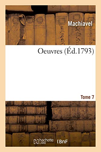 Beispielbild fr Oeuvres. Tome 7 (French Edition) zum Verkauf von Lucky's Textbooks
