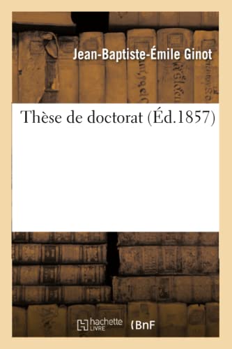 Stock image for Thse de Doctorat (French Edition) for sale by Lucky's Textbooks