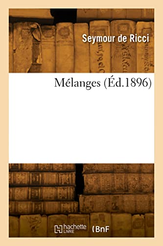 Imagen de archivo de Mlanges (French Edition) a la venta por Lucky's Textbooks