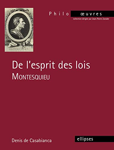 Beispielbild fr De l'esprit des lois : Montesquieu zum Verkauf von Revaluation Books