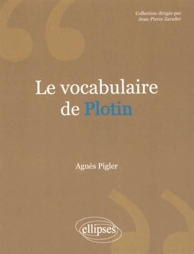 9782340004412: Le vocabulaire de Plotin