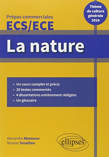 Beispielbild fr La Nature Thme de Culture Gnrale 2016 Prpas Commerciales ECS/ECE zum Verkauf von medimops