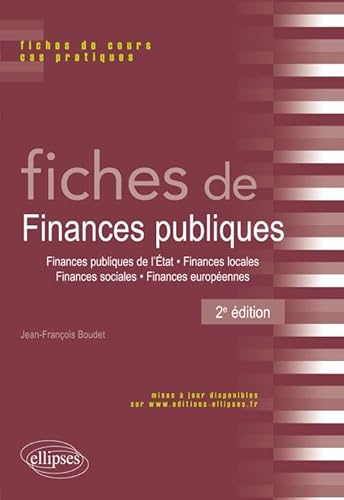 Stock image for Fiches de Finances Publiques for sale by Ammareal