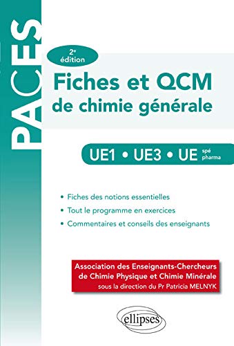 9782340009417: UE1 - UE3 - UE sp pharmacie – Fiches et QCM de chimie gnrale – 2e dition (PACES)