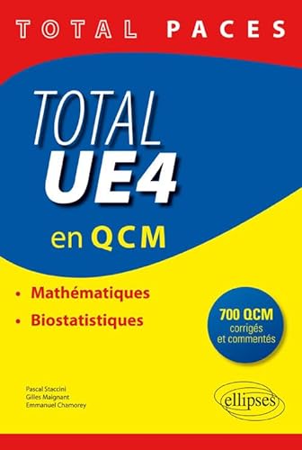 9782340009455: PACES Total UE4 en QCM Mathmatiques Biostatistiques 700 QCM Corrigs Comments