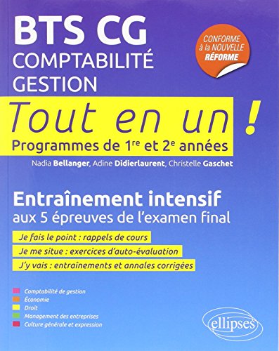 9782340009608: BTS CG Comptabilit Gestion Tout en Un Programmes de 1re et 2e Annes Entranement Intensif