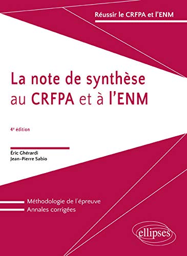 Beispielbild fr La Note de Synthse au CRFPA et  l'ENM zum Verkauf von Ammareal