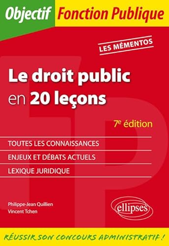 Beispielbild fr Le Droit Public en 20 Lecons 7e dition zum Verkauf von Ammareal