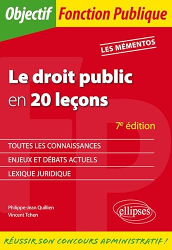 9782340015562: Le droit public en 20 leons - 7e dition (Objectif Fonction Publique)