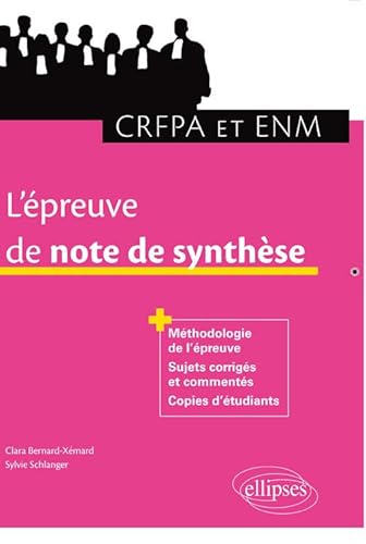 Beispielbild fr L'preuve de note de synthse au CRFPA et  l'ENM zum Verkauf von Gallix