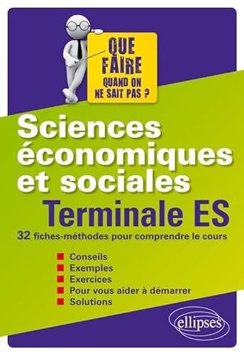 Stock image for Sciences conomiques et sociales - Terminale ES for sale by Ammareal