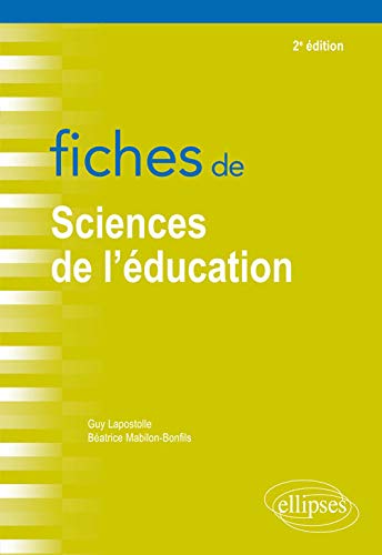 Beispielbild fr Fiches de sciences de l'ducation - 2e dition zum Verkauf von Ammareal