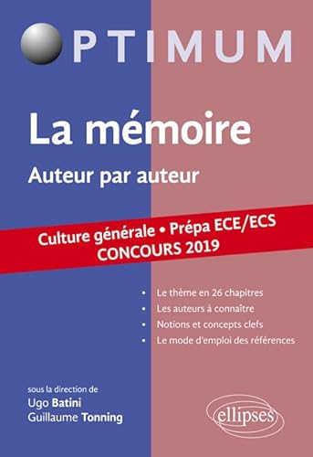 Beispielbild fr Thme de culture gnrale. Auteur par auteur. Prpa ECE/ECS. Concours 2019 zum Verkauf von Buchpark