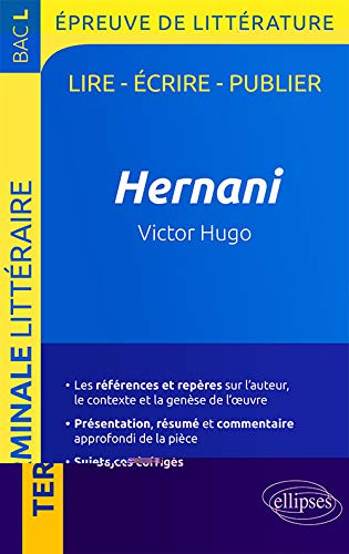 Imagen de archivo de Hernani, Victor Hugo - BAC L 2019 - preuve de littrature a la venta por Ammareal
