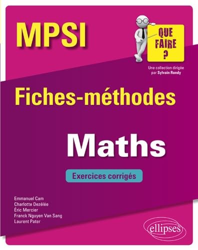 Stock image for Mathmatiques MPSI - Fiches-mthodes et exercices corrigs for sale by Gallix