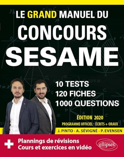 Beispielbild fr Le grand manuel du concours SESAME : 10 tests, 120 fiches, 1000 questions zum Verkauf von medimops