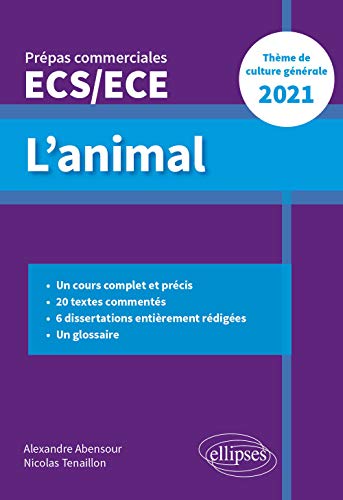 Beispielbild fr L'animal - preuve de culture gnrale - Prpas commerciales ECS / ECE 2021 zum Verkauf von medimops