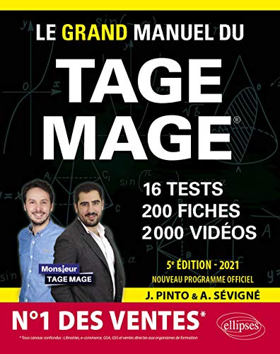 Imagen de archivo de Le Grand Manuel du TAGE MAGE - N1 DES VENTES 16 tests blancs + 200 fiches de cours + 2000 vidos - dition 2021 a la venta por medimops