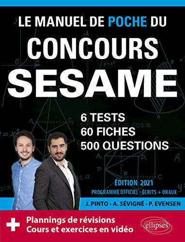 Beispielbild fr Le manuel de poche du concours SESAME: 60 fiches, 60 vidos de cours, 6 tests, 500 questions zum Verkauf von Ammareal