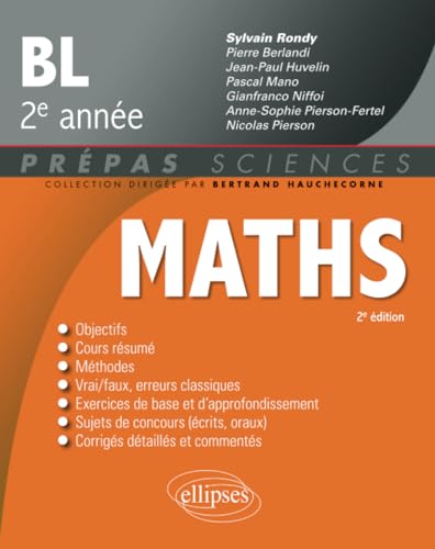 Stock image for Mathmatiques - BL 2e anne - 2e dition (Prpas Sciences) (French Edition) for sale by Book Deals