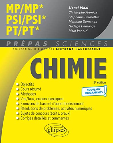 Stock image for Chimie MP/MP* PSI/PSI* PT/PT*- Programme 2022 for sale by Gallix