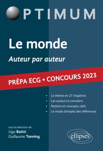 Beispielbild fr Le Monde, Auteur Par Auteur : Prpa Ecg, Concours 2023 : Littrature, Philosophie, Culture Gnrale zum Verkauf von RECYCLIVRE