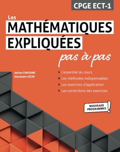 Stock image for Les Mathmatiques expliques pas  pas - CPGE ECT-1 - Programme 2021 (French Edition) for sale by GF Books, Inc.